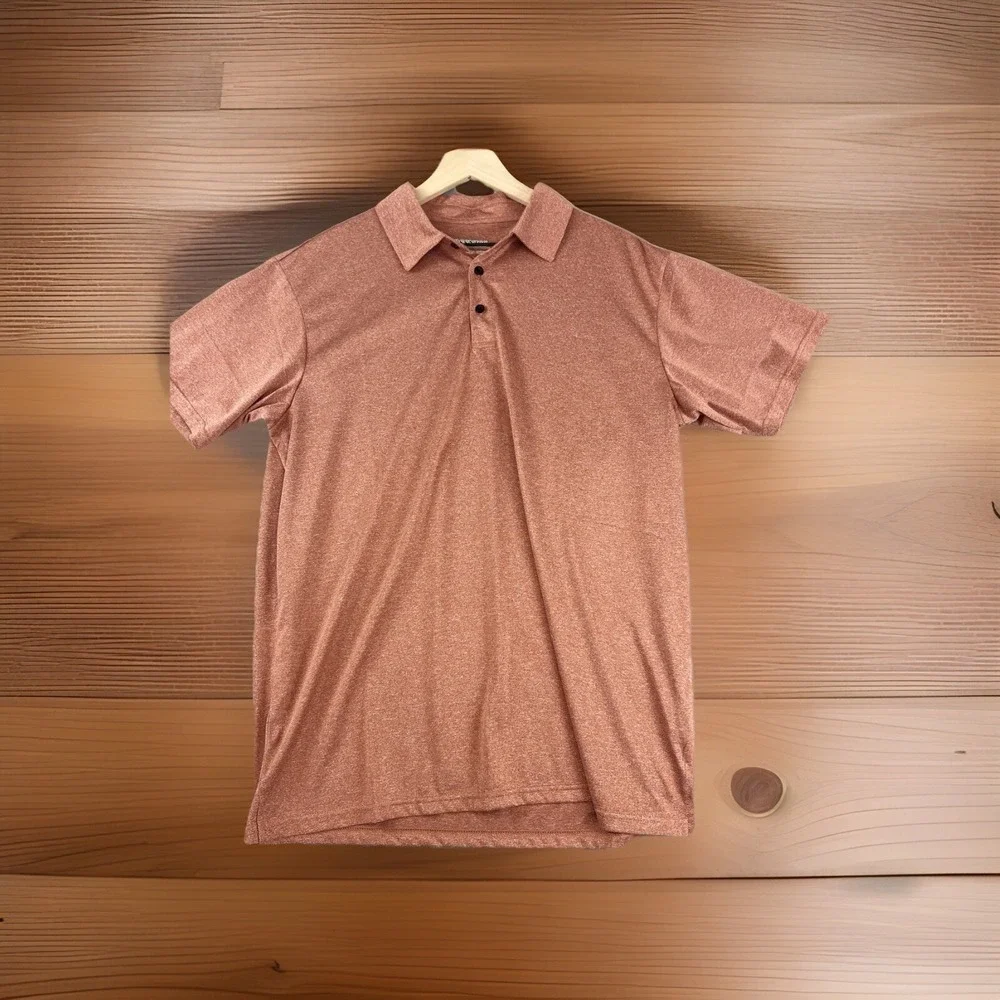 Cossniss Golf Polo Shirt Mens Size XL‎ Color Salmo Short Sleeve Dry Fit XL